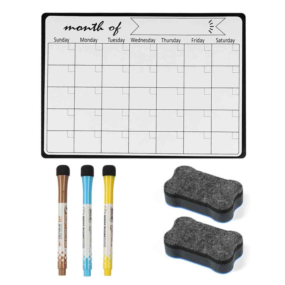Magnetic Monthly Weekly Planner Calendar Table