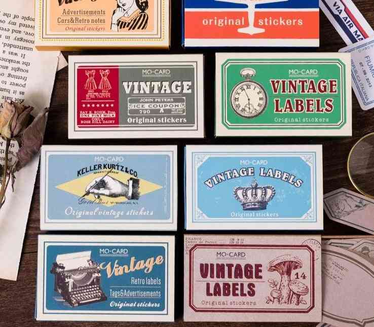 Vintage diy dagbok klistermärke skrivbar etikett