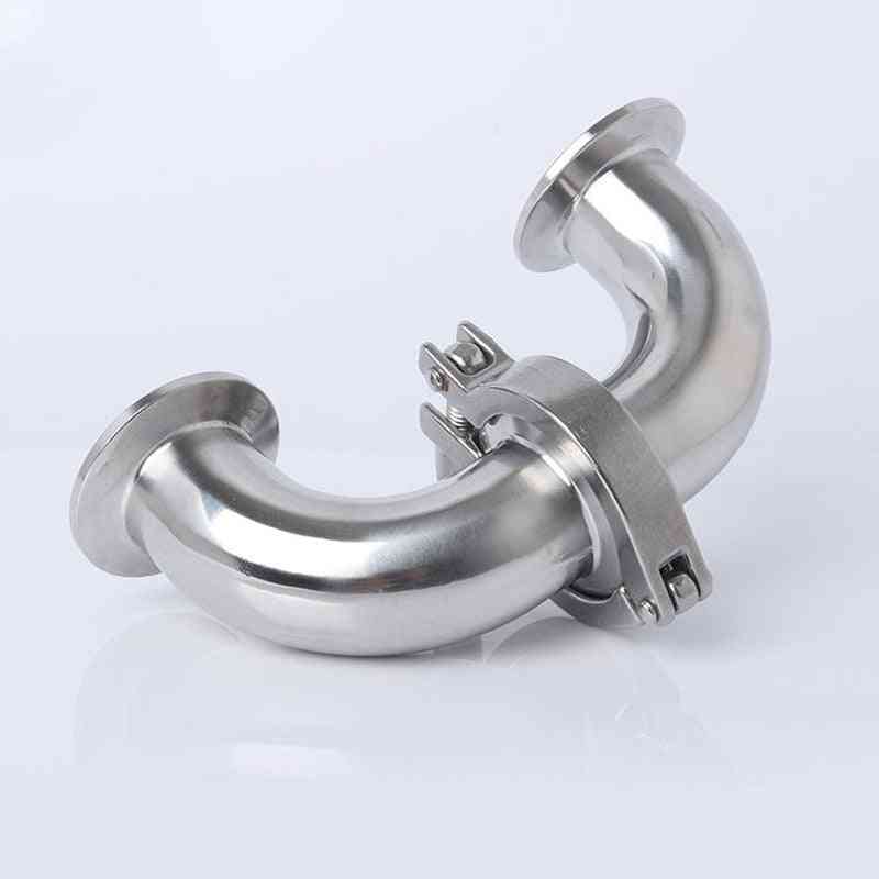 Stainless Steel Elbow Sanitary Fitting 19mm 25mm 32mm 38mm 45mm 51mm 57mm 63mm Pipe Od Ferule + Tri Clamp + Silicon Gasket
