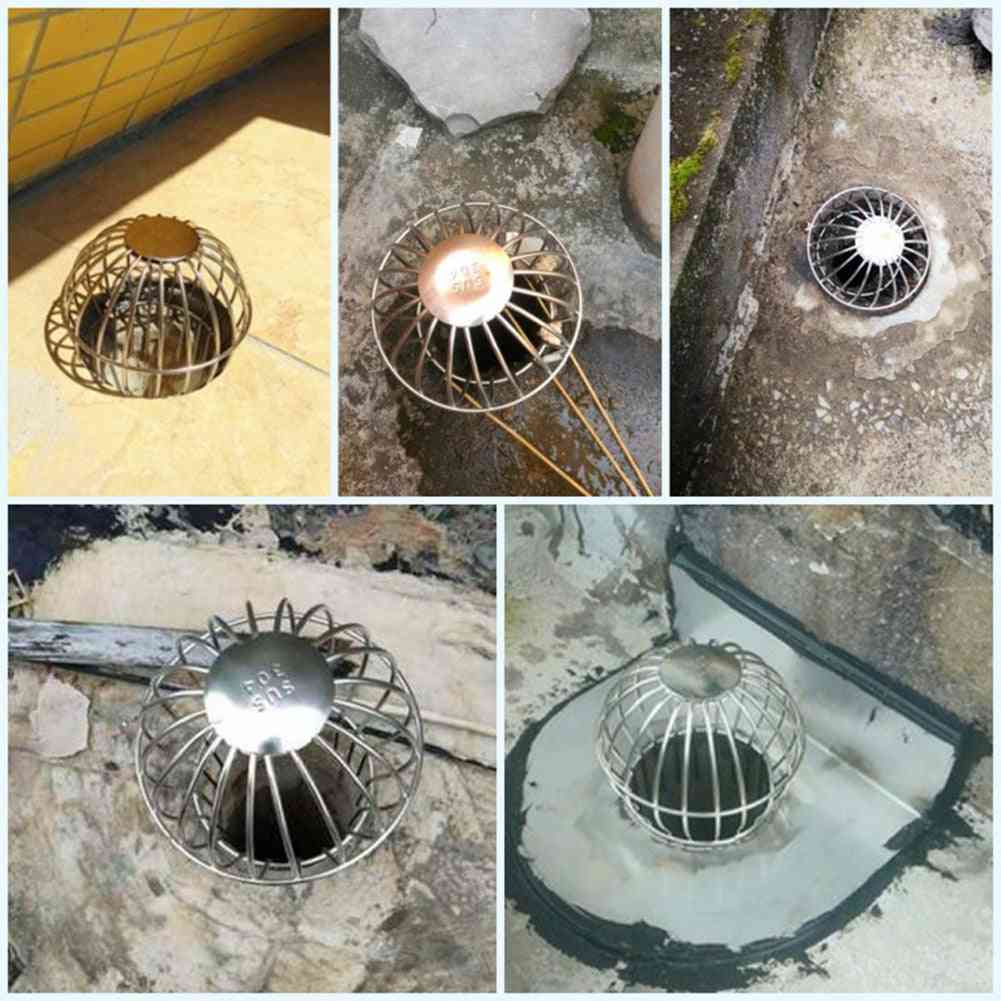 Drain Balcony Garden Debris Tool Floor Outdoor Stainless Steel Stops Leaves Filter Strainer Anti-clogging Cleaning Gutter Guard