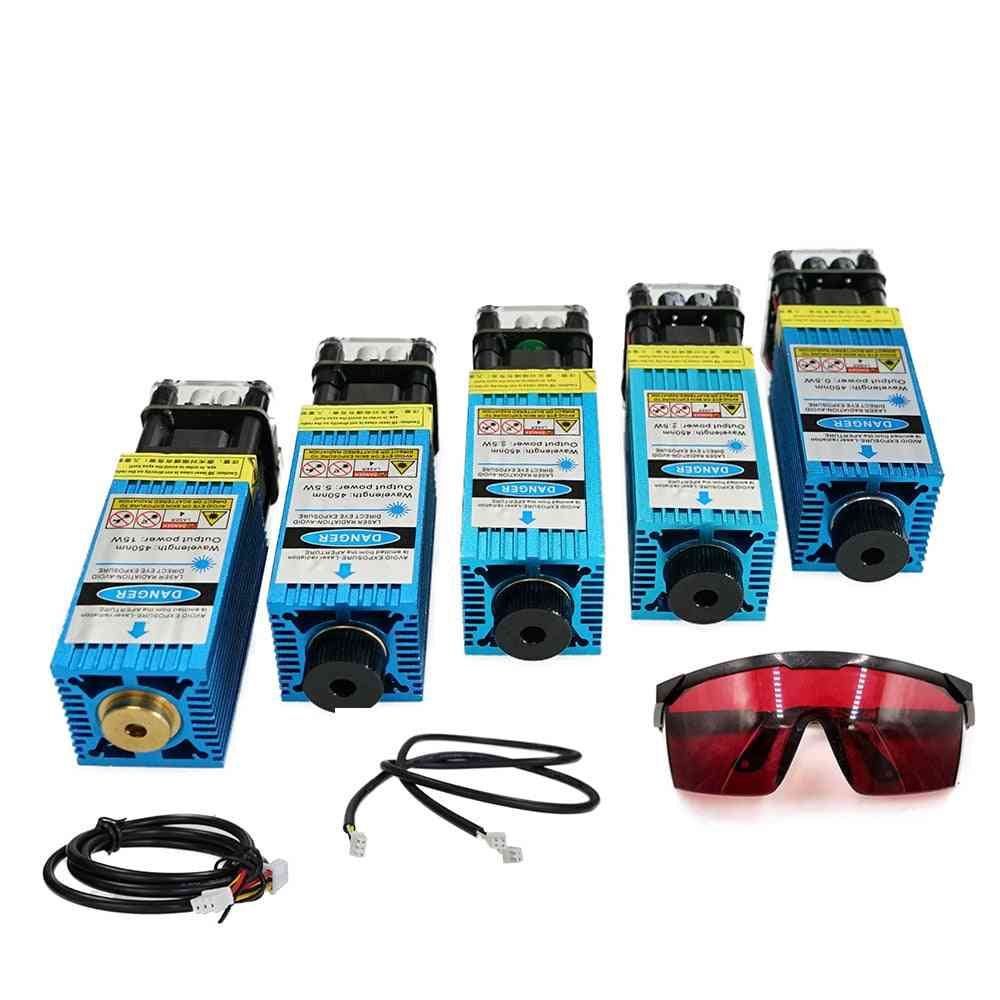 Focus Blue Laser Engraving And Cutting Ttl/pwm Control Tube Diode+glasses