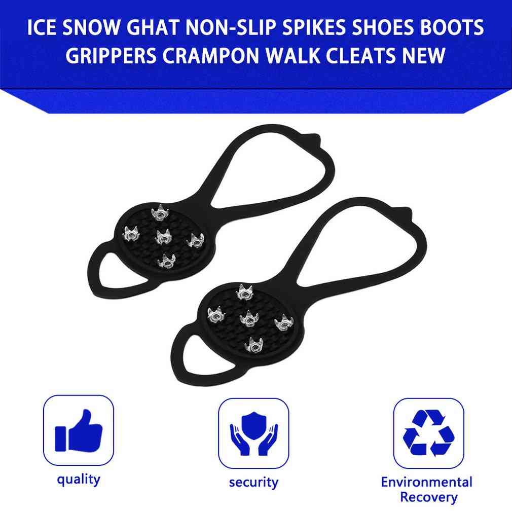 Chaussure de marche sur neige antidérapante avec crampons de marche.