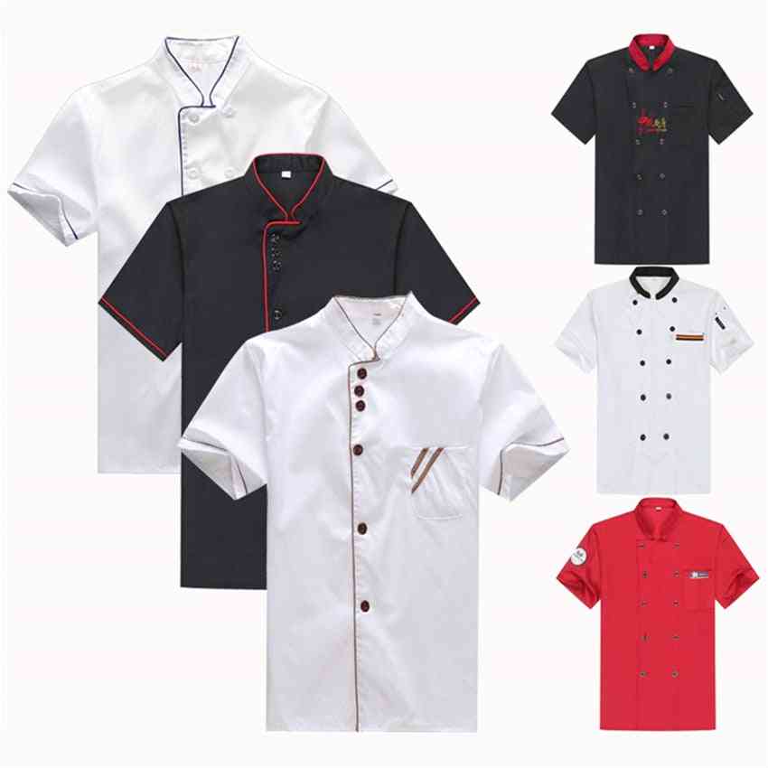Unisex Chef Uniform Restaurant Kitchen Bakery Cook Work Wear Shirt Apron