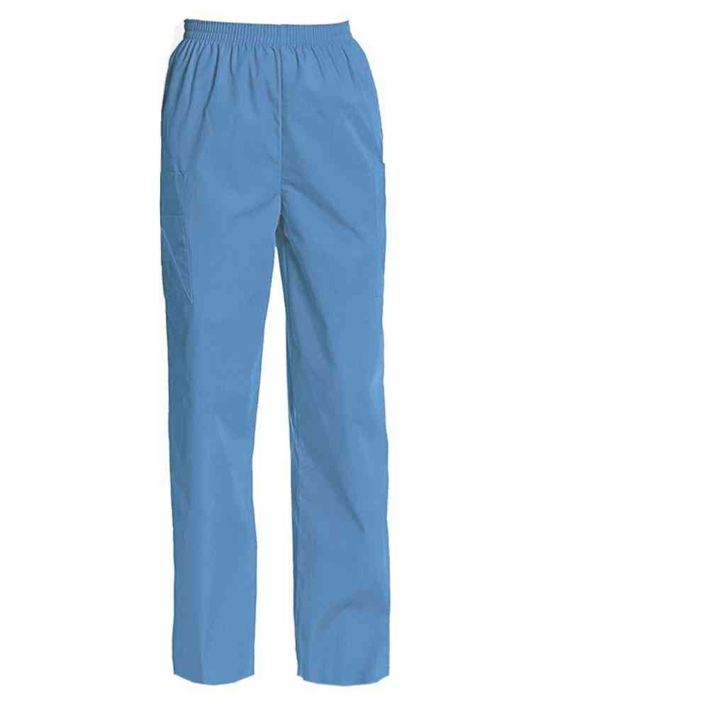 Women's Nursing Uniform Pants Full Elastic Waist Cargo Pants
