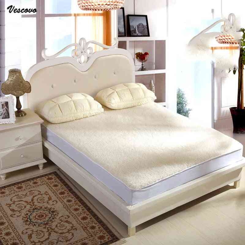 Puha matracpárna ágytakaró gyapjú bársony matrac ágyhoz