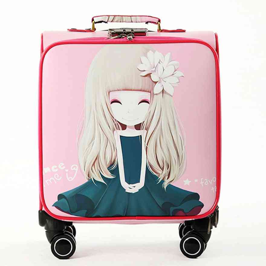 Girl Pattern Suitcases Bags, Woman Travelling Bag