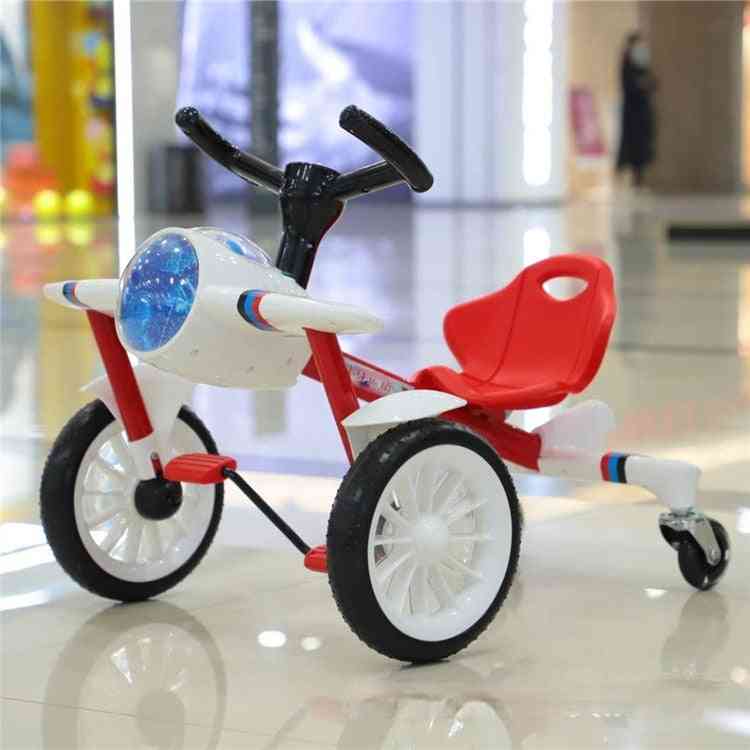 Children Aircraft Shape, Pedal Steel Frame, Drift Car With Hand Brake, Baby Balance Car