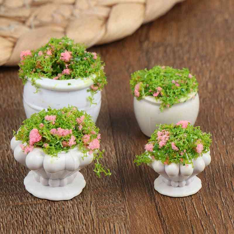 Mini-grøn plante, bonsai blomsterpotter, møbeltilbehør