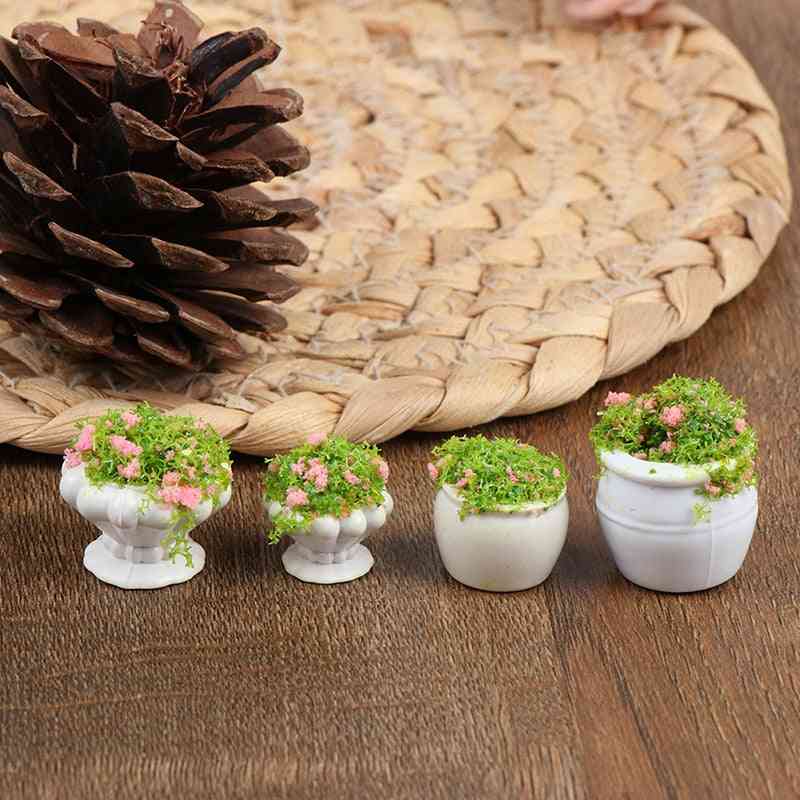 Accessoires de meubles de maison de poupée, mini plante verte, pots de fleurs bonsaï