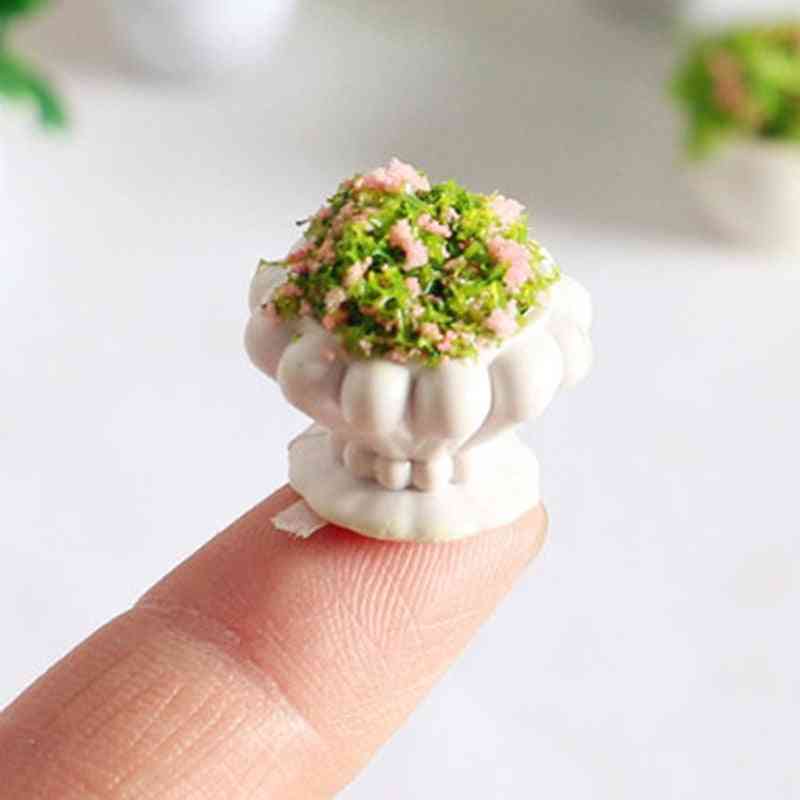 Mini-grøn plante, bonsai blomsterpotter, møbeltilbehør