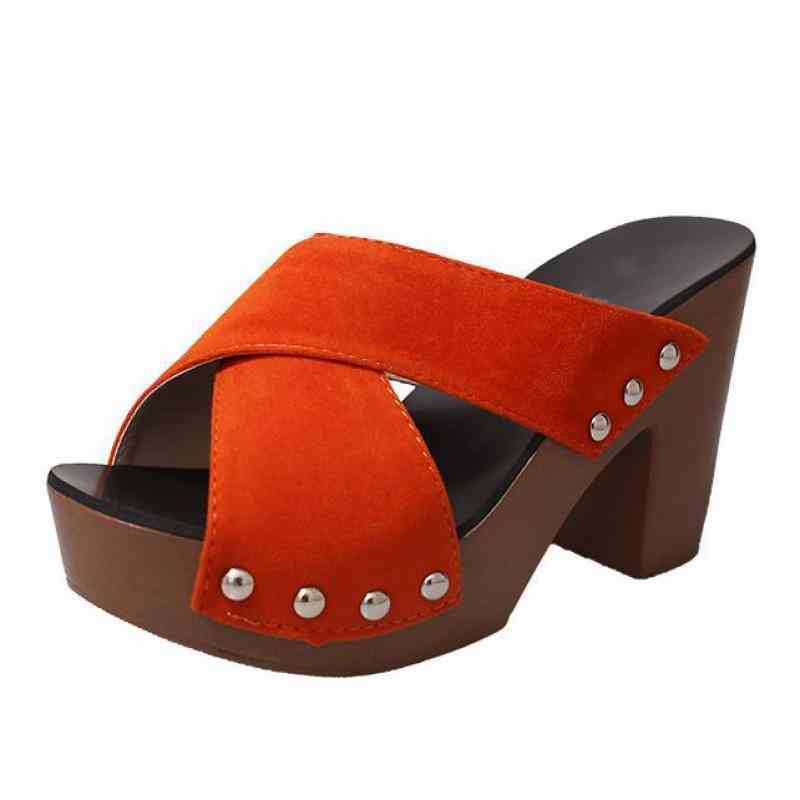 Summer- Square High-heel Sandals