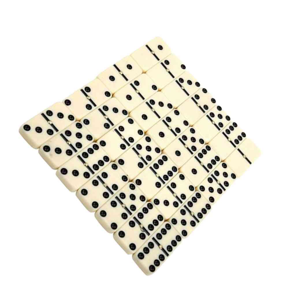 Zábavná klasická šachová hra s krabicovými bloky, přenosná, domino sada dvojité tečky šest