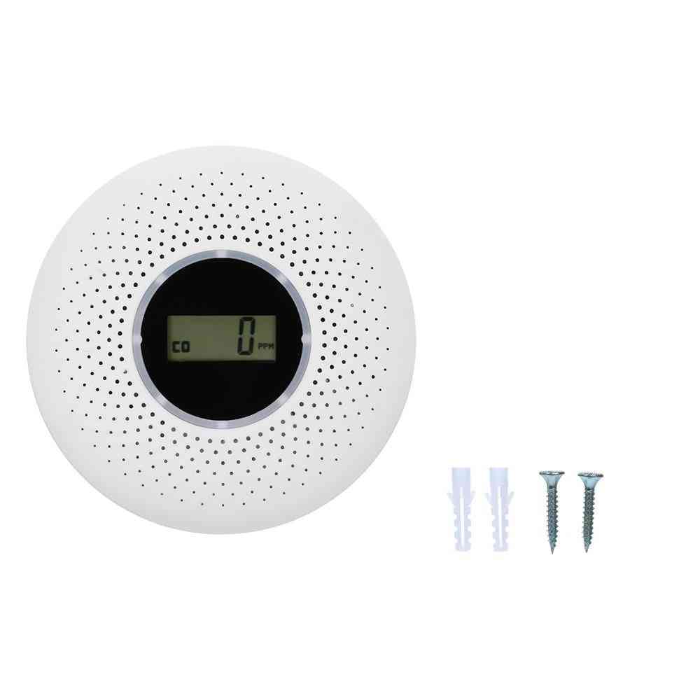 2 In 1 Lcd Display Carbon Monoxide & Smoke Combo Detector