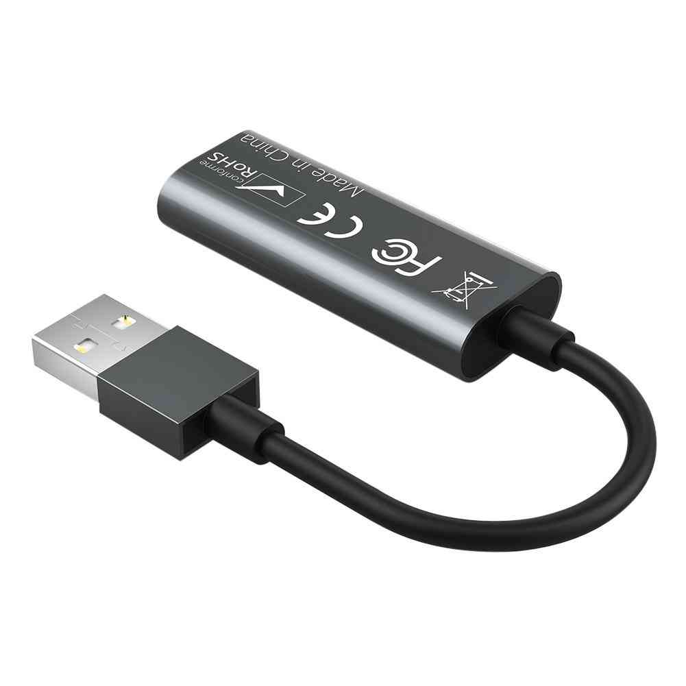 Mini 1080p full hd hdmi-kompatibelt USB 2.0 videoopptakskort