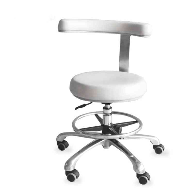 Dentist Rotation Armrest Pu Leather Assistant Stool Chair