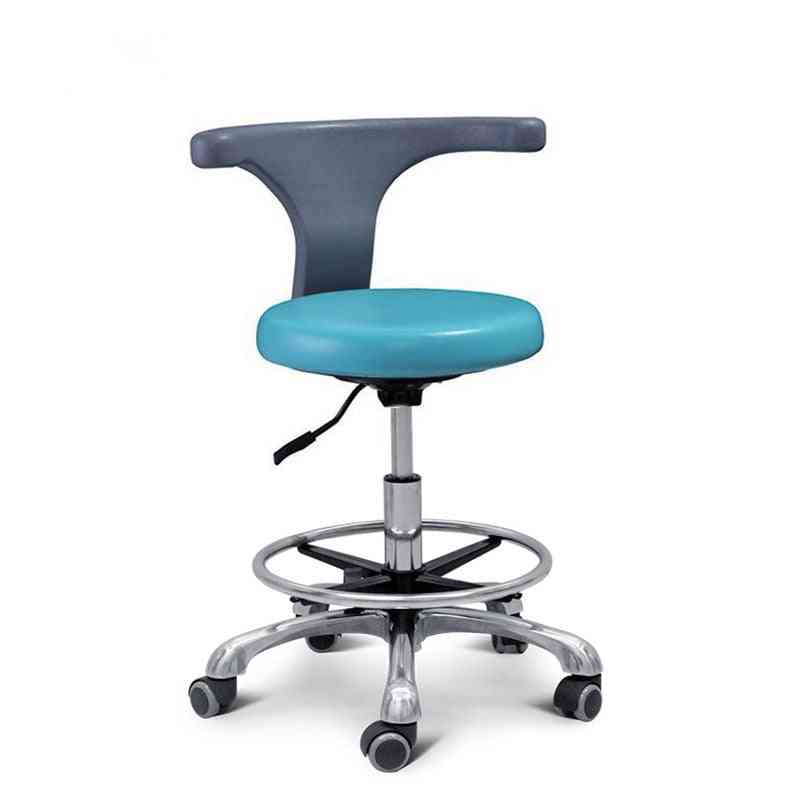 Dentist Rotation Armrest Pu Leather Assistant Stool Chair