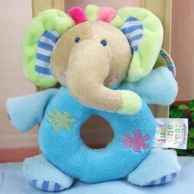Hand Grasping Animal Pattern Circle Bell Dolls For Baby