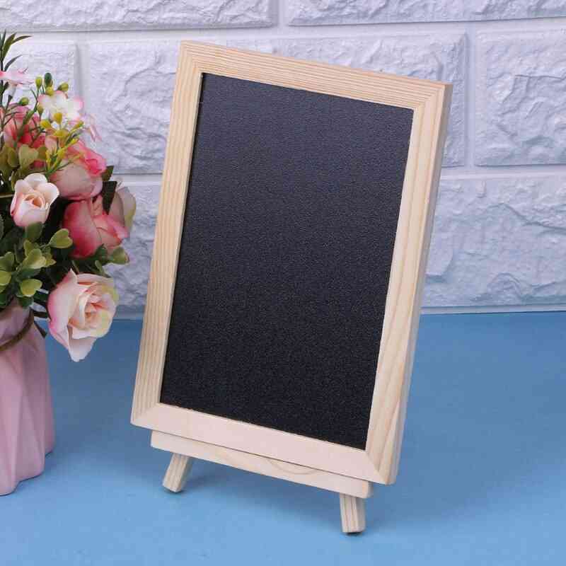 Wood Tabletop Chalkboard, Double Sided Blackboard