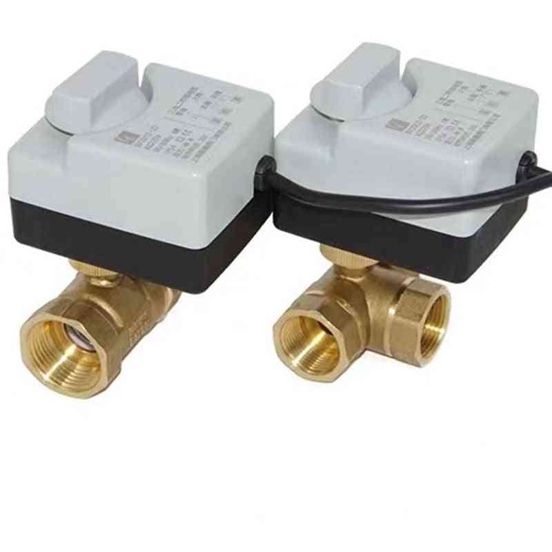 Brass Motorized Ball Valve 3-wire Two Control Electric Actuator
