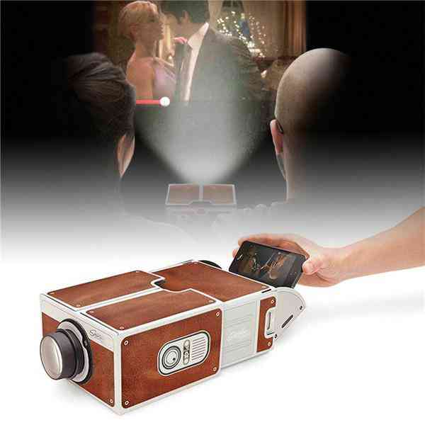 3d Cardboard Mini Smartphone Projector