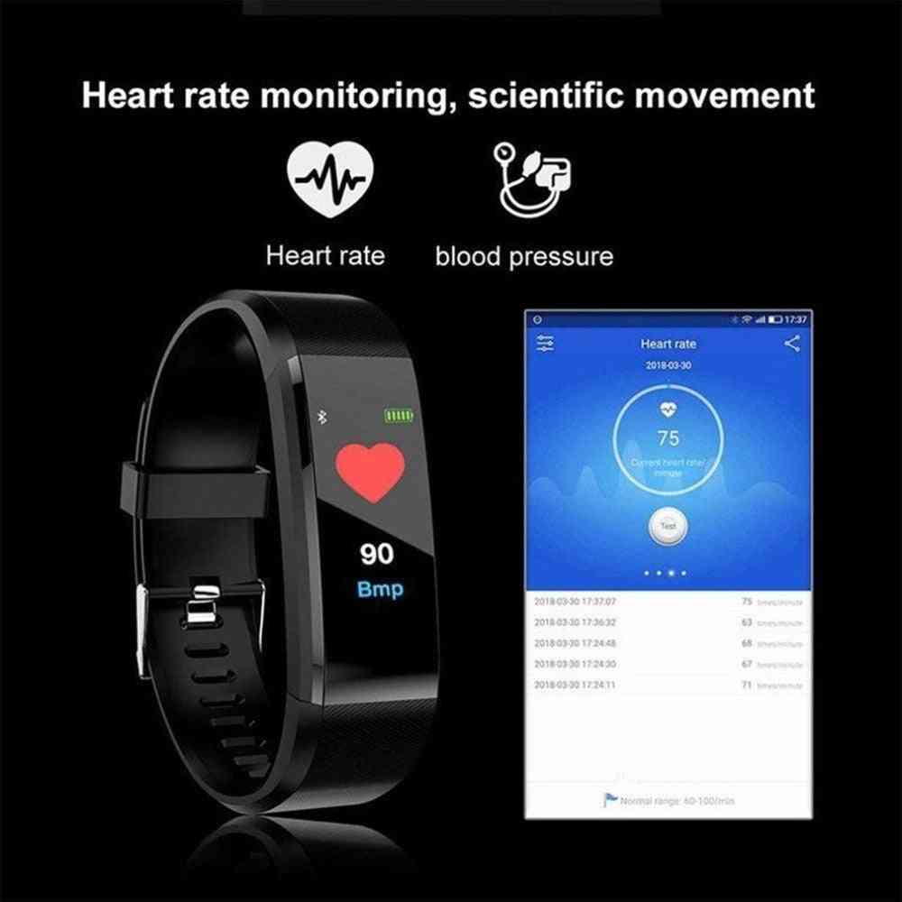 Plus chytrý náramek, hodinky, fitness tracker, pásmo monitoru srdečního tepu, náramek, vodotěsné chytré hodinky