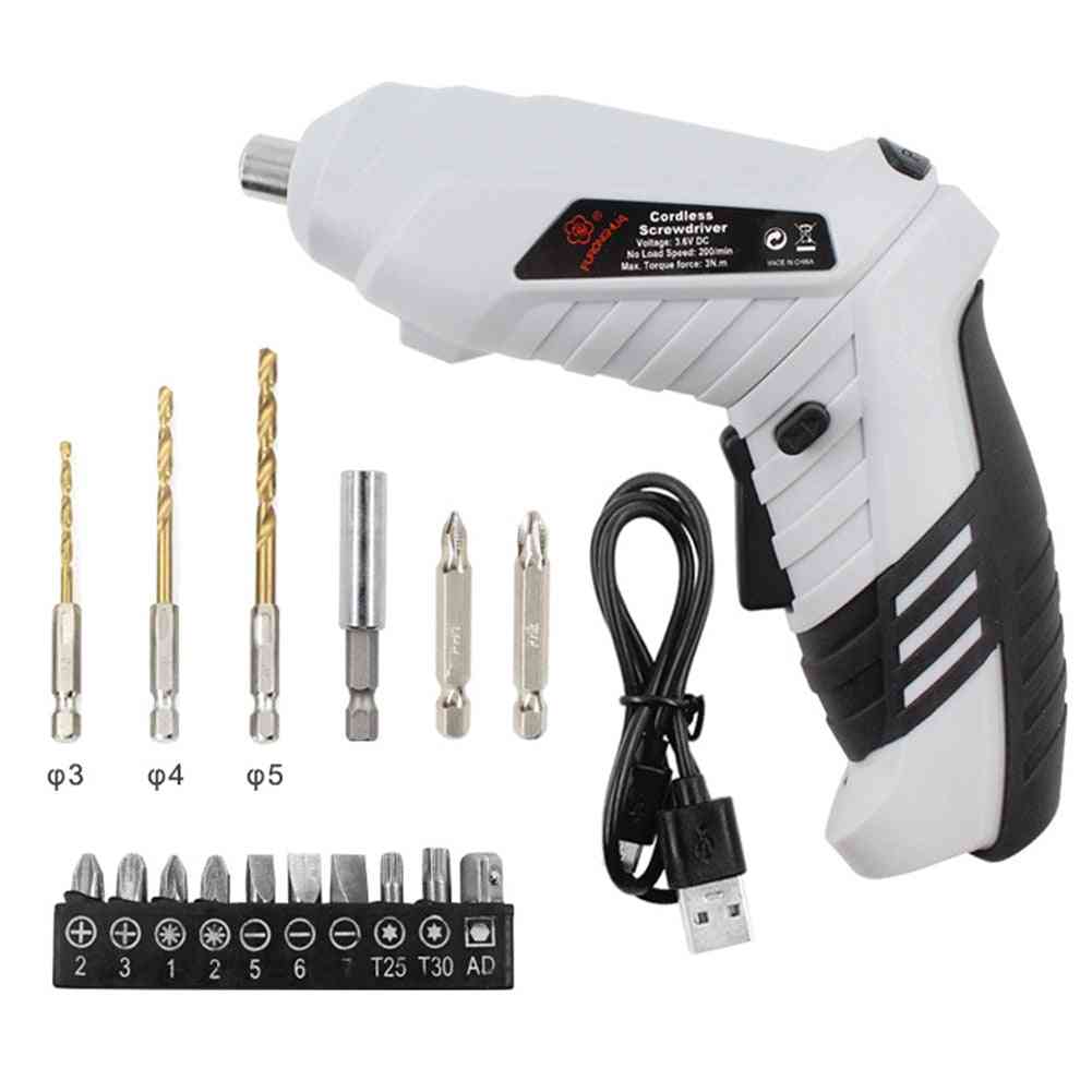 Usb Charging- Cordless Mini Electrical ,screwdriver Hand Drill, Power Tools