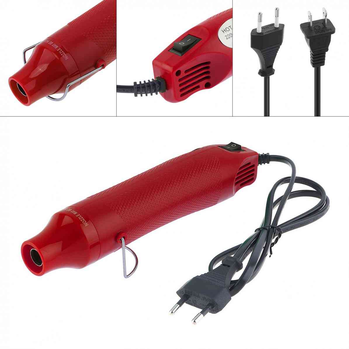 Hot Air- Electric Heat Gun Blower With Shrink Plastic, Heating Accessories