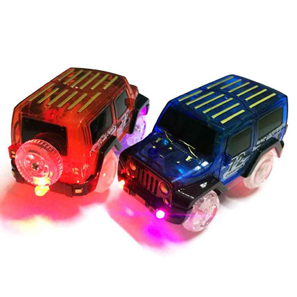 Led Light Up Electric Mini Race Car, Truck, Magic Track Kids Toy, Kids,, Birthday, Xmas, Boy Play Track