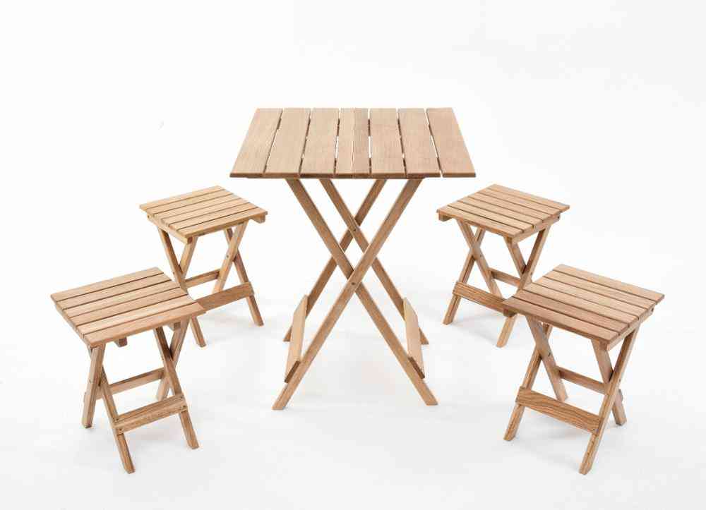 Wooden Solid Folding / Stool, Balcony Table