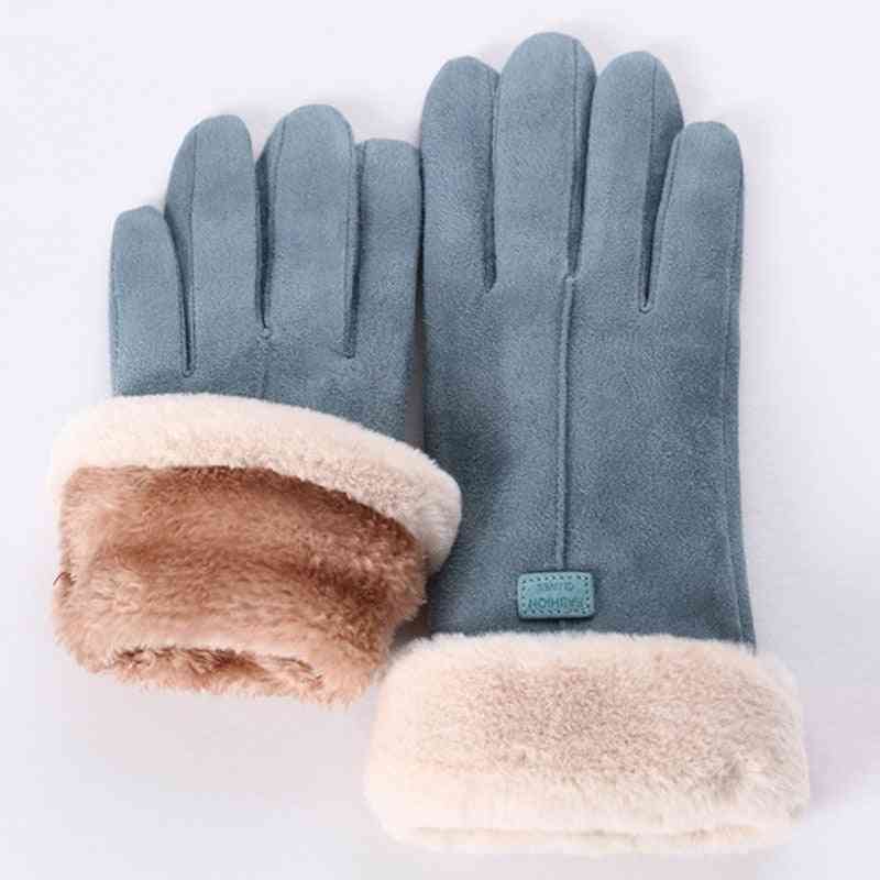 Nové módní dámské rukavice, podzimní-zimní prstové rukavice