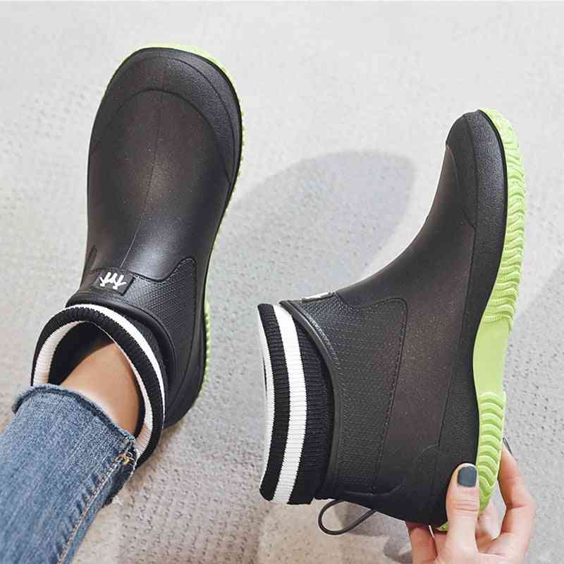 Women Rubber Anti-skid Ankle Lightweight Slip-on Boots / Shoes Set-1