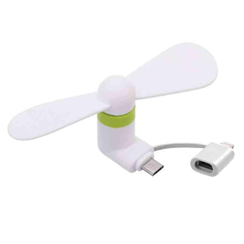 Portable- Mini 2-in-1 Micro Usb, Adapter Cooling Fan For Mobile Phone