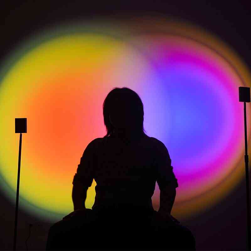 Minimalist Creative- Sunset Floor Lamps, Rainbow Art Induction, Standing Lights