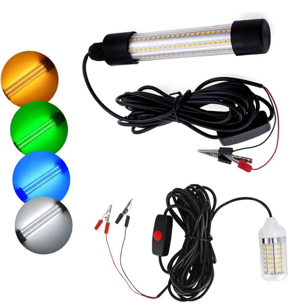 Led Underwater Light Lamp, Waterproof For Submersible Night Fishing Boat.