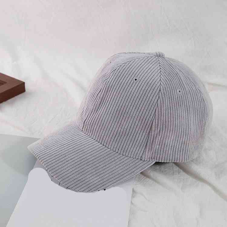 Summer Women Corduroy Cap, Embroidery Baseball Hat