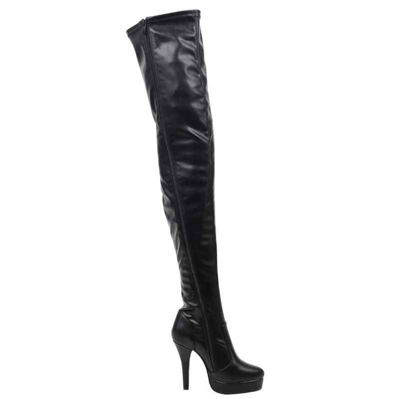 Unisex Pole Dancing, Round Toe, Over The Knee Thigh Boots