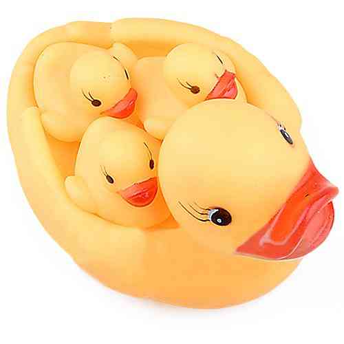 Baby Bath, Bathing Rubber Race Duck, Squeaky Ducks, Classic Noise Toy