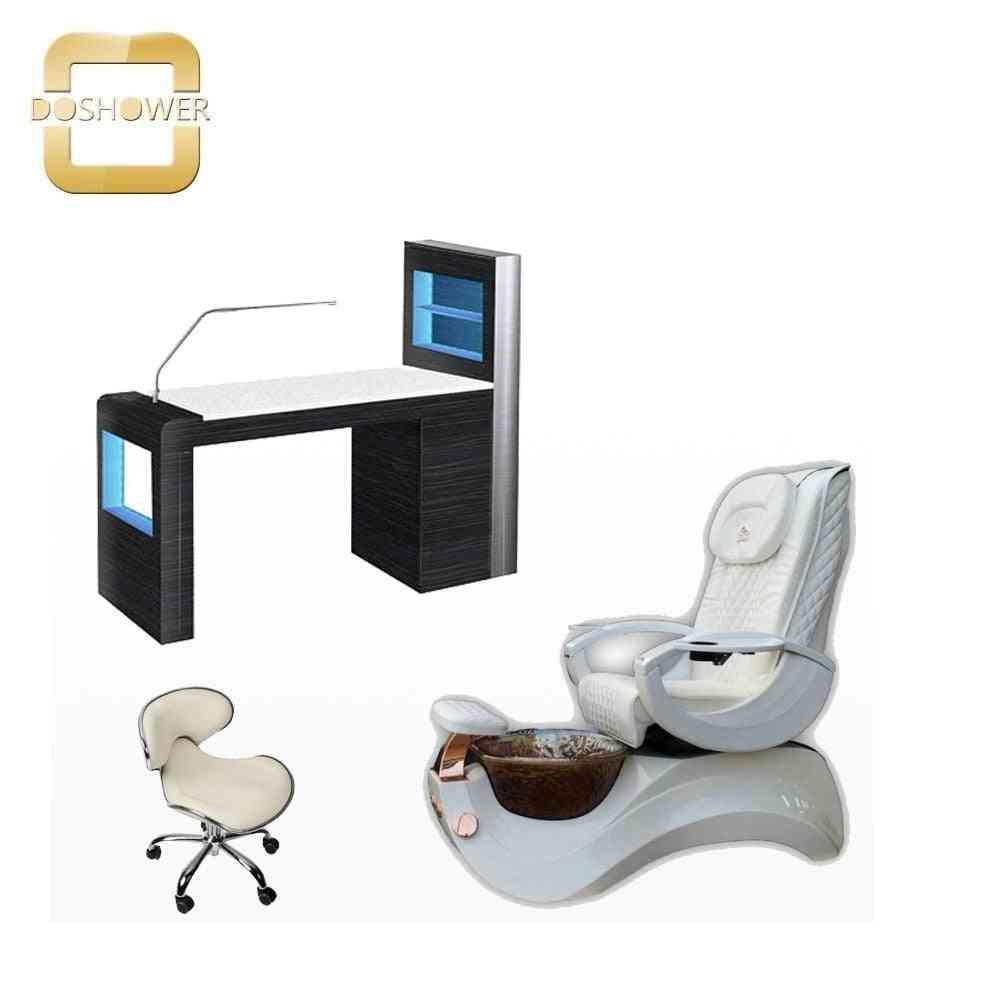 Used Pedicure Chair With De Massage Of Portable Massage Table