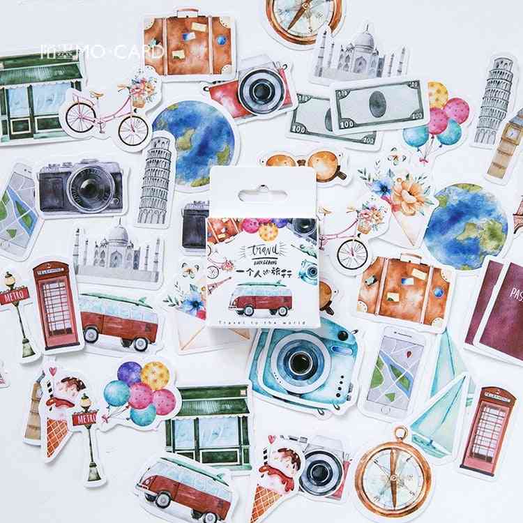 Travel Alone- Mini Paper Decoration, Label Sticker