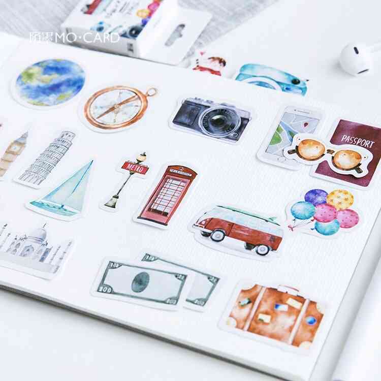 Travel Alone- Mini Paper Decoration, Label Sticker