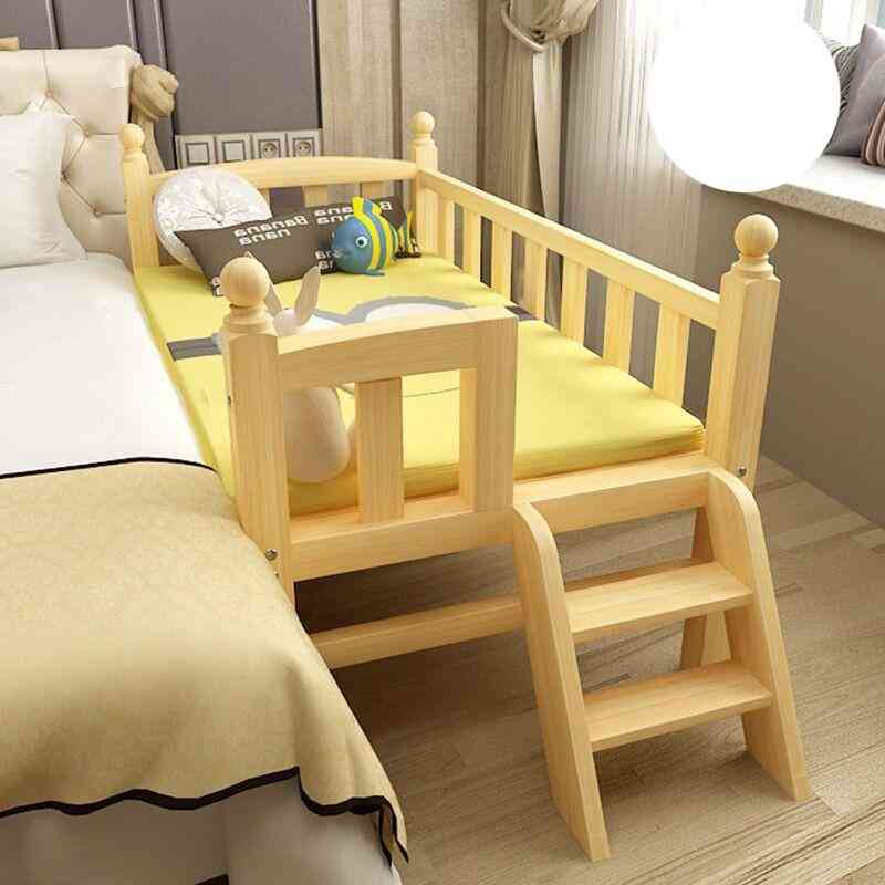 Children Beds With Guardrail Pine Solid Wood