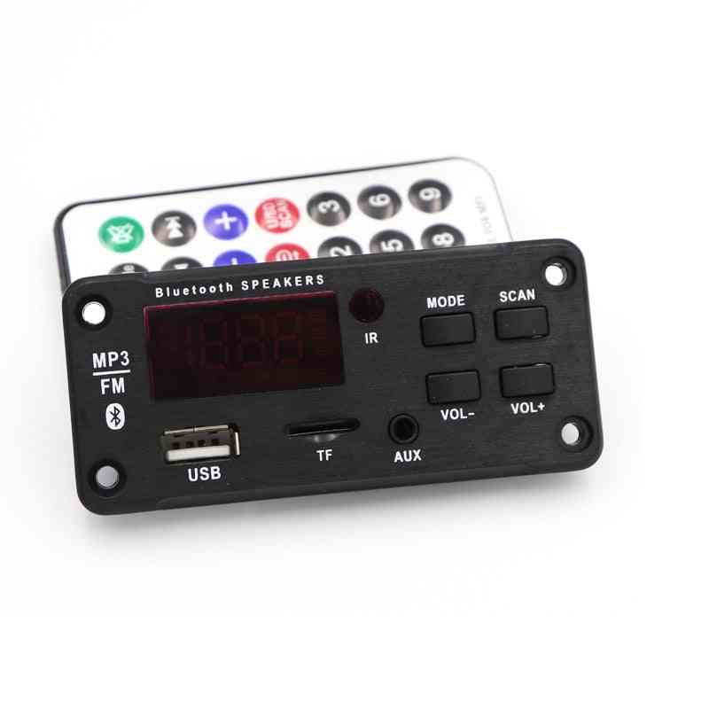 Car Mp3 Decoder Audio Board Bluetooth 5.0 Dc Usb Power Supply Wma Wav Flac Ape Format Tf Fm Radio Mp3 Player Remote Control