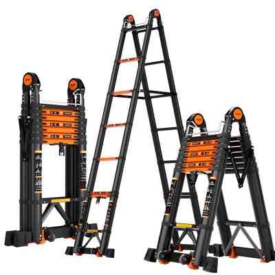 Foldable Deformable Telescopic I-shaped Straight Ladder
