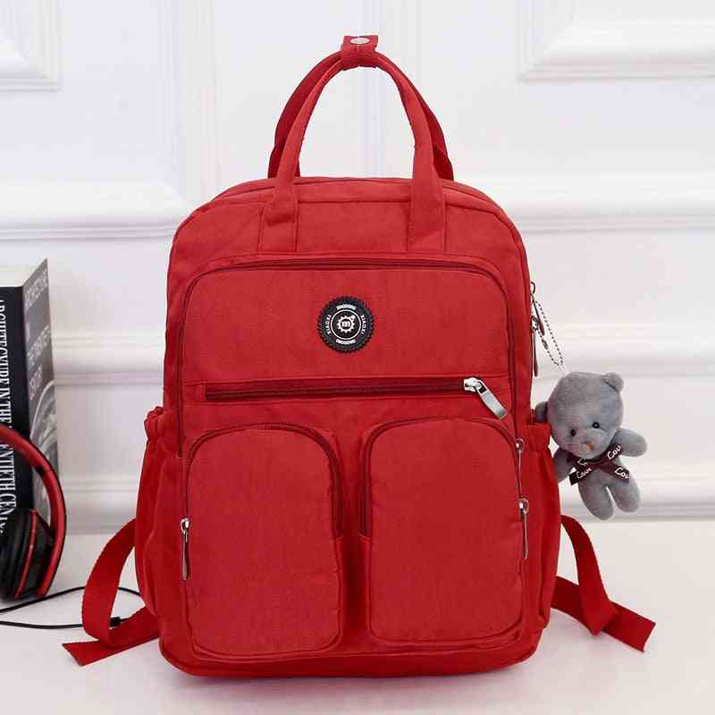 Nepromokavé nylonové měkké držadlo pevné více kapesní batoh a školní tašky na zip