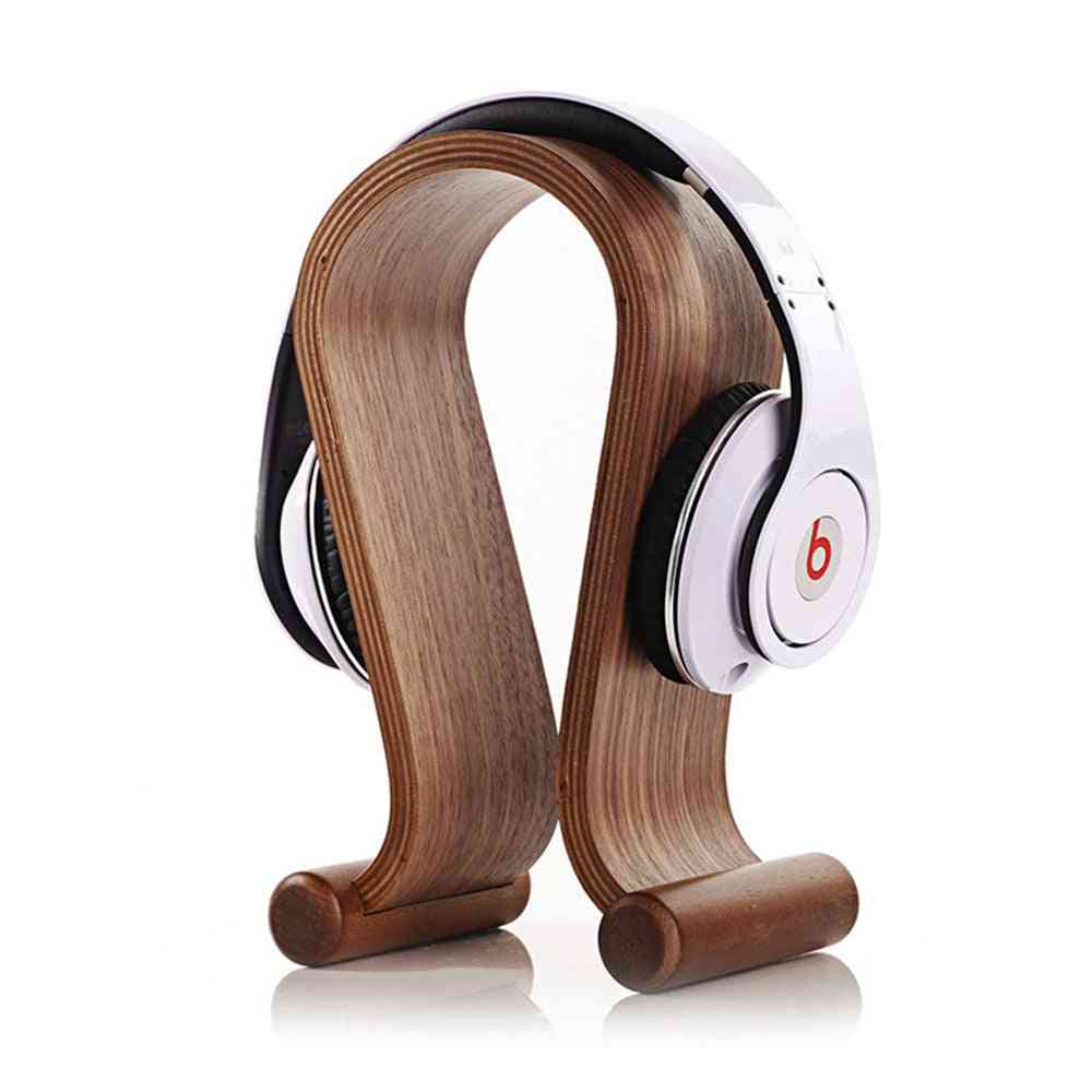 Wooden Stand Headset Holder For Headphone