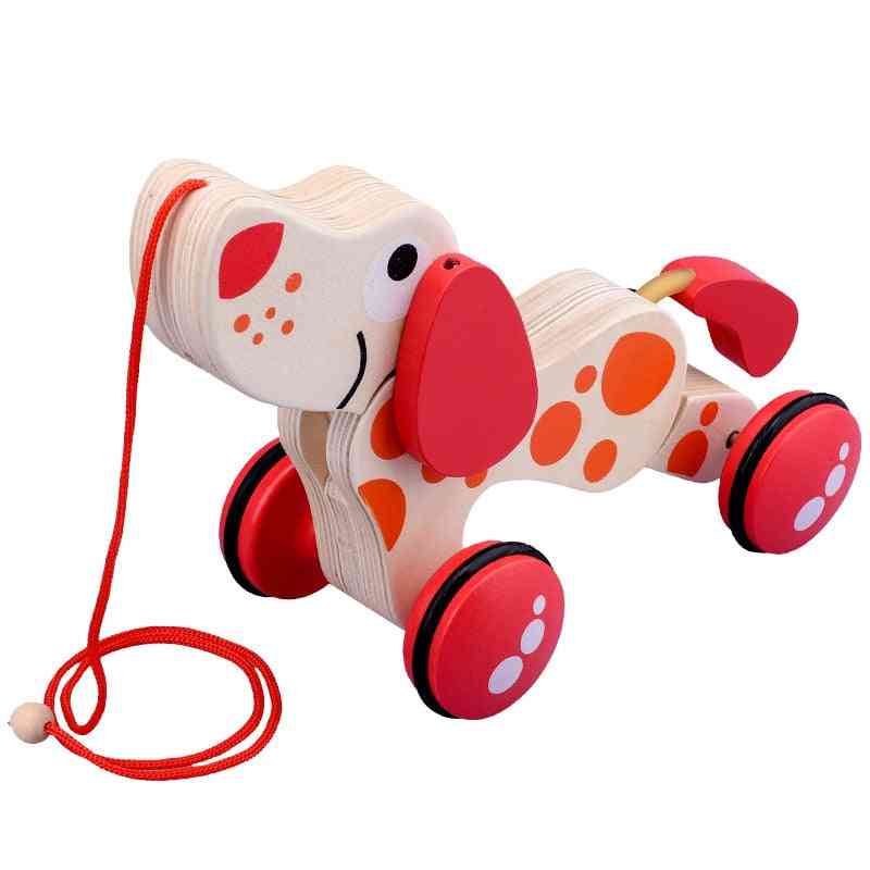Car Small Dog Crocodile Hand Push Trailer Pull Rope Baby Stroller Toy