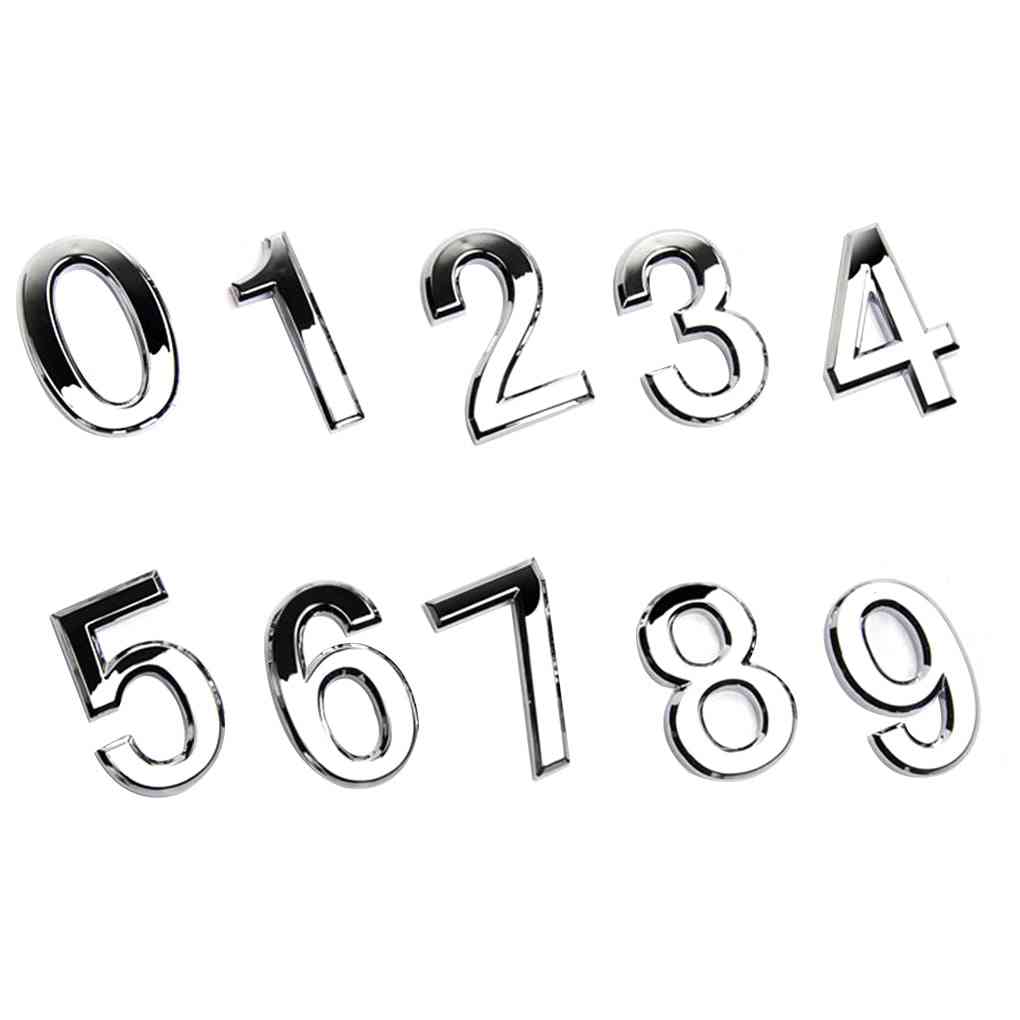 Numeral Door Plaque, House Sign Plating Gate 0 To 9, Plastic Number Tag, Hotel Home Sticker, Door Label