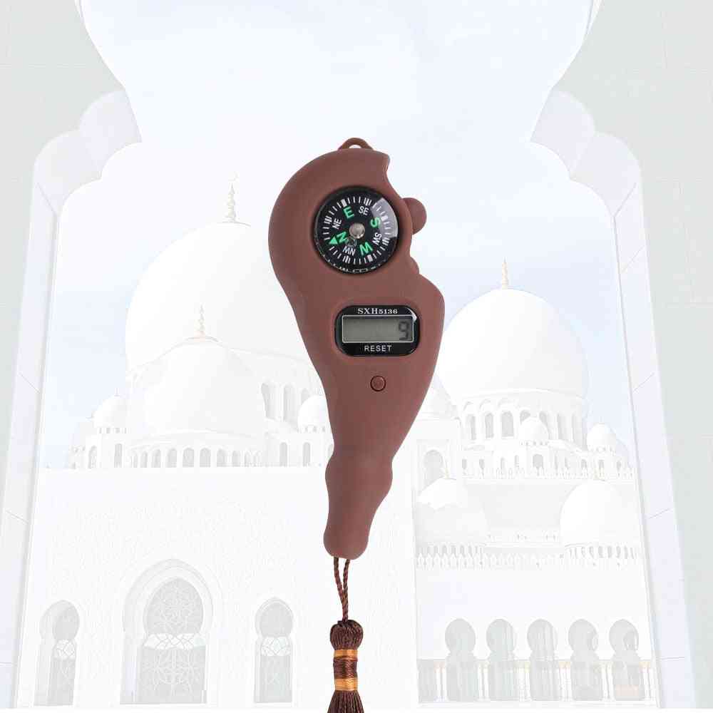 Digital tasbih elektronisk rosenkrans tællertæller med kompas