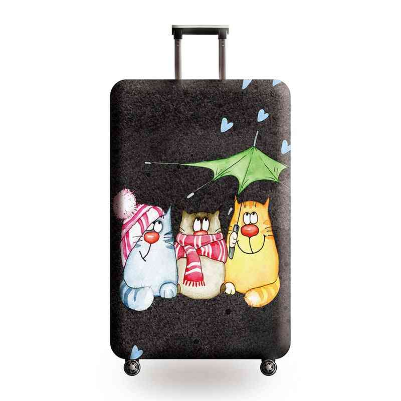 Password Box Trolley Case Cat Pattern Protective Cover