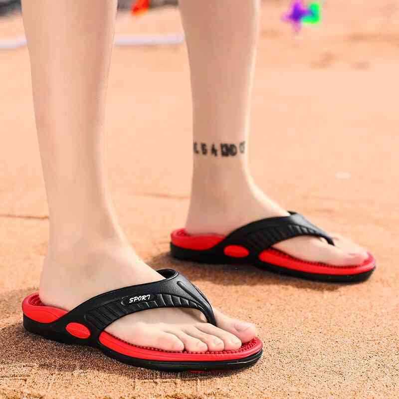 Módne papuče, obuv na voľný čas outdoorové plážové sandále, šľapky, masážni muži.